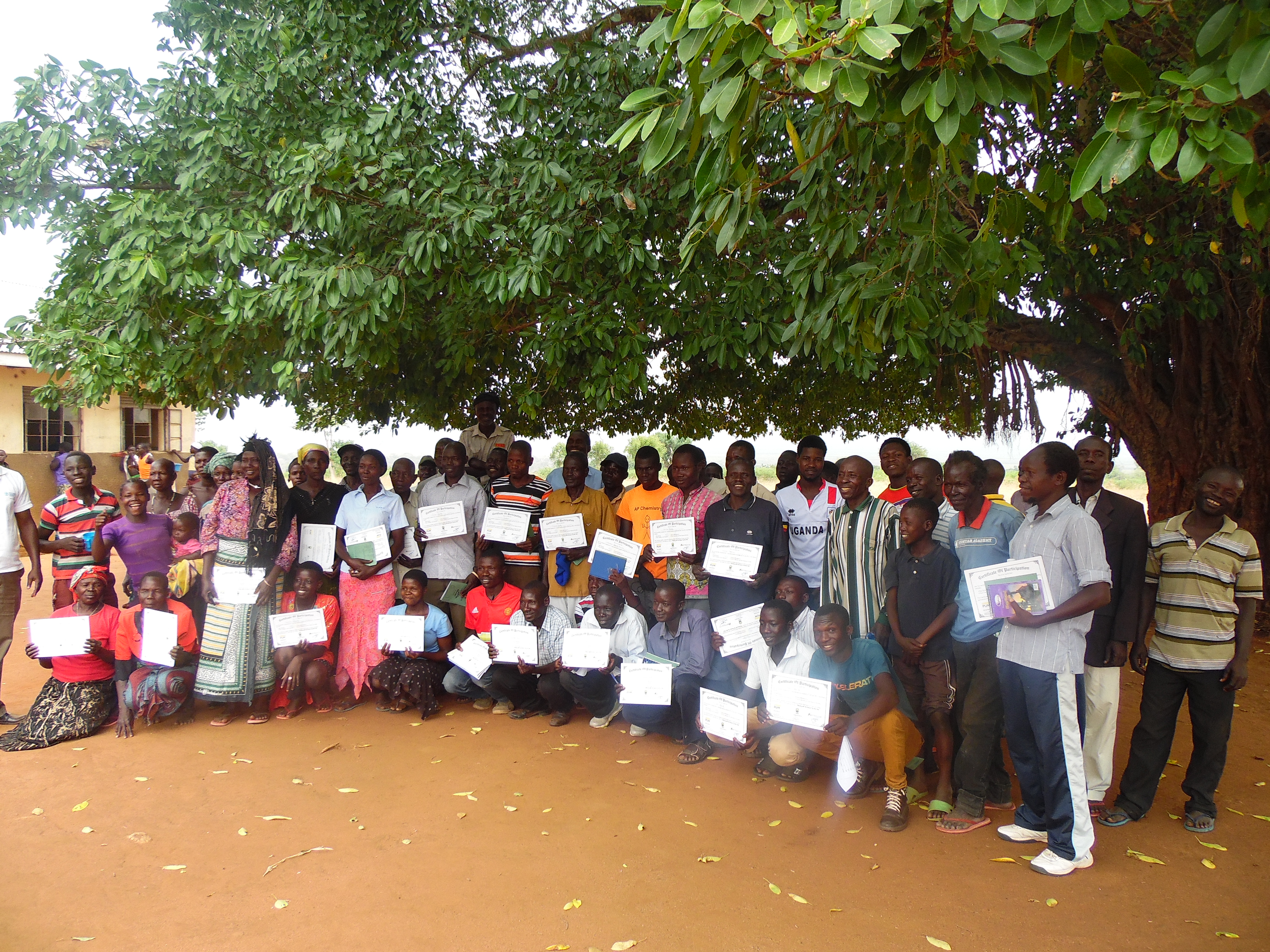 Pawor community receiving training certificates